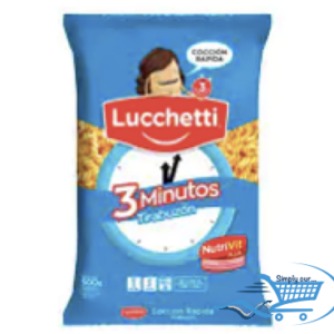 Fideos Lucchetti 3 Min /Tirabuzon x 500g