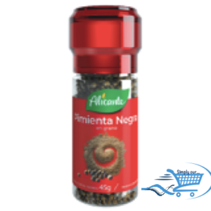 Molinillo Pimienta Negra/Grano Alicante 4 x 45g