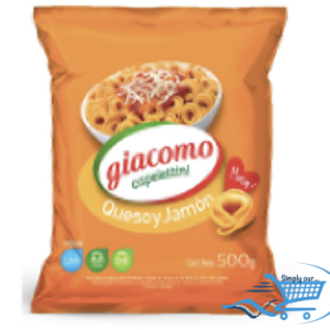 Fideos Giacomo Jamon y Queso x 500g