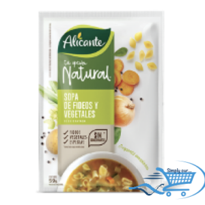 Sopa Natural Alicante Fideos/Vegetales 12 x 59g