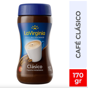 Café La Virginia Clasico Espuma Instantaneo Frasco x 170g