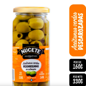 Aceituna Nucete Descarozada Frasco de Vidrio