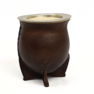 Mate Camionero Calabaza – Alpaca Cincelado - MARRON