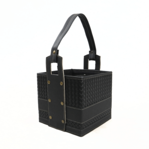 Canasta Cubo Premium - Marron y Negra