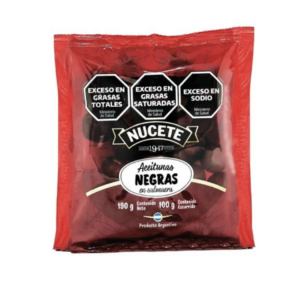 ACEITUNAS NUCETE NEGRAS N° 4 SACHET 100 GR