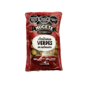 ACEITUNAS NUCETE VERDE N° 5 SACHET 800 GR